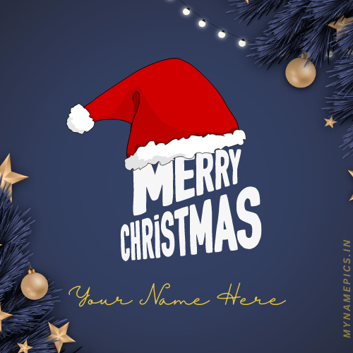 Minimalist Christmas Wishes Social Media Post With Name