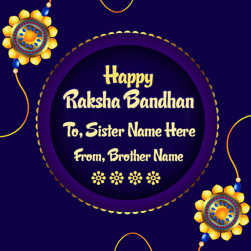 Raksha Bandhan Status Pics With Sister and Brother Name