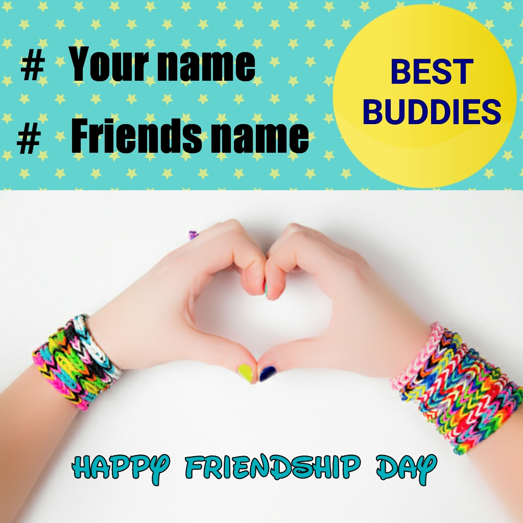 Best Buddies Friends Forever Heart Greeting With Name