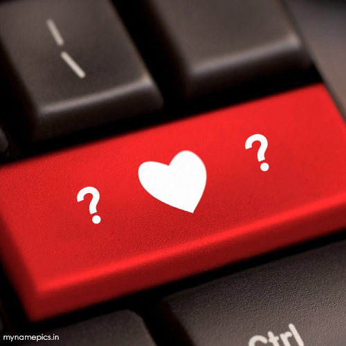 Write your alphabet on love profile picture