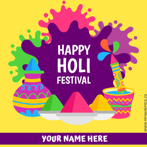 Happy Holi Whatsapp Status Profile Picture With Name