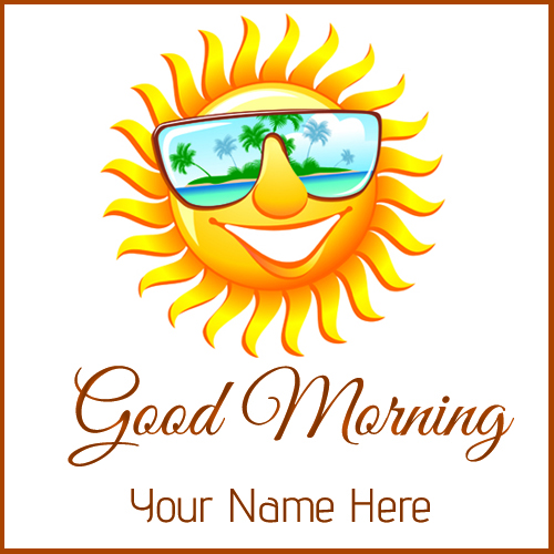 Good Morning Spring Summer Greeting With Your Name