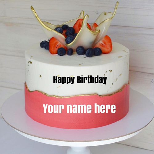 Cute and Lovely Decorated Birthday Cake With Lover Name
