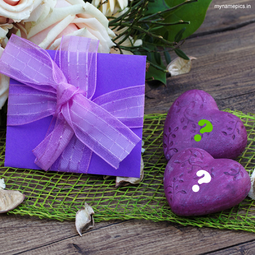 write alphabet on purple love heart profile pics