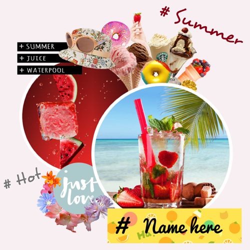 Cool Summer Special Greeting Card With Your Name