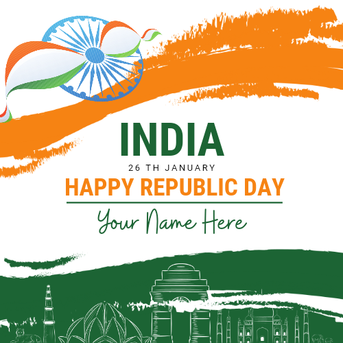 Wish You a Very Happy Republic Day Greeting With Name