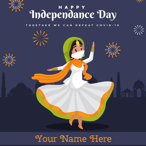 Independence Day Stay Safe Stay Healthy DP With Name
