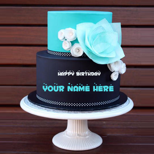 Happy birthday beautiful flower cake with your name