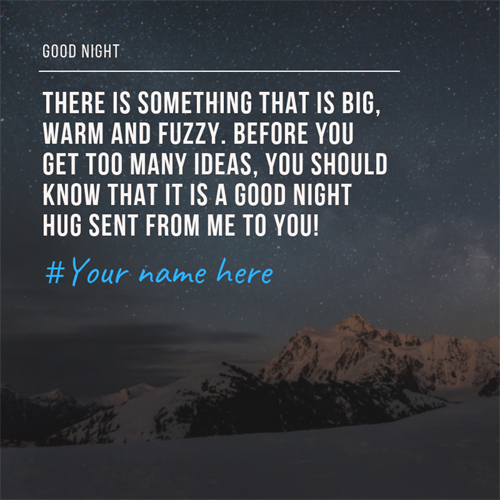 Good Night Wishes Motivation Quote DP Pics With Name