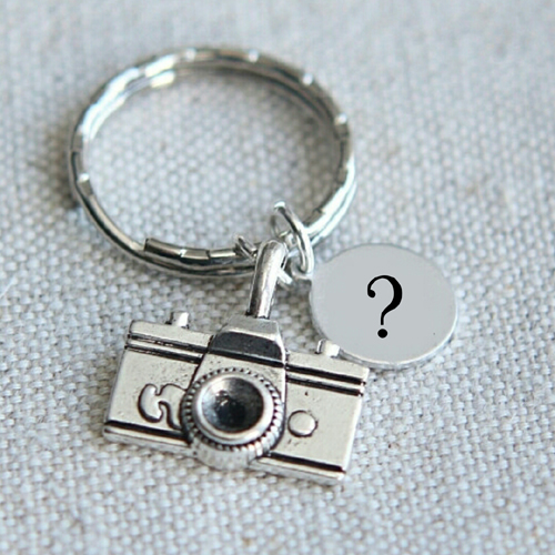 Handmade Vintage Silver Keychain With Name Alphabet