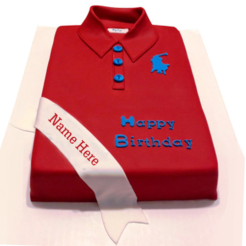Write Name on Tshirt Birthday Cake For Brother