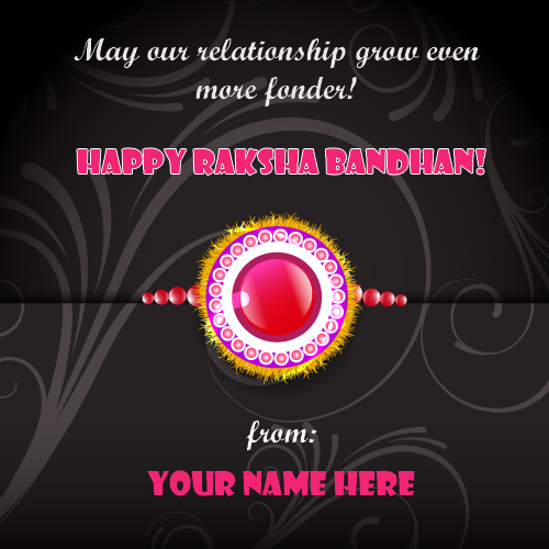 Write name on beautiful rakshabandhan rakhi greting