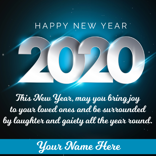 Happy New Year 2020 Greeting Card With Your Name