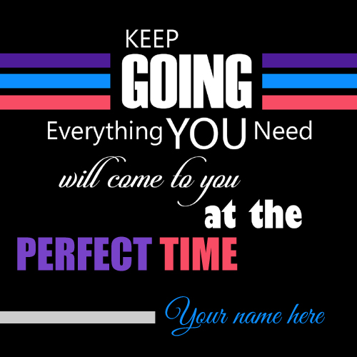 Write name on beautiful inspirational quote pix