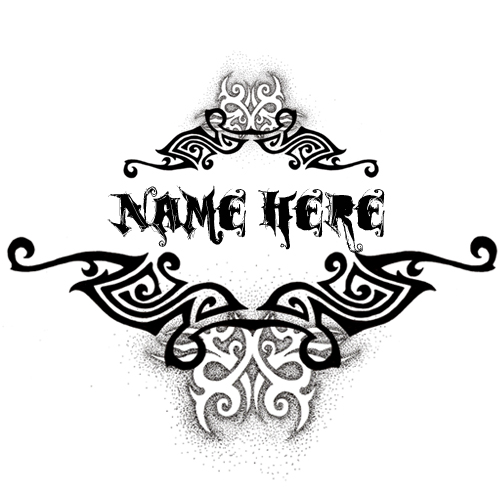 Awesome Polynesian Style Tattoo Design With Your Name