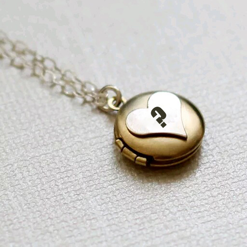 Vintage Initial Monogram Locket With Custom Alphabet