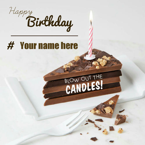 Happy Birthday Greeting With Awesome Chocolate Pastry