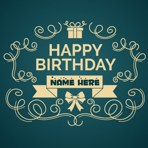 Happy Birthday Floral Designer Greeting With Your Name