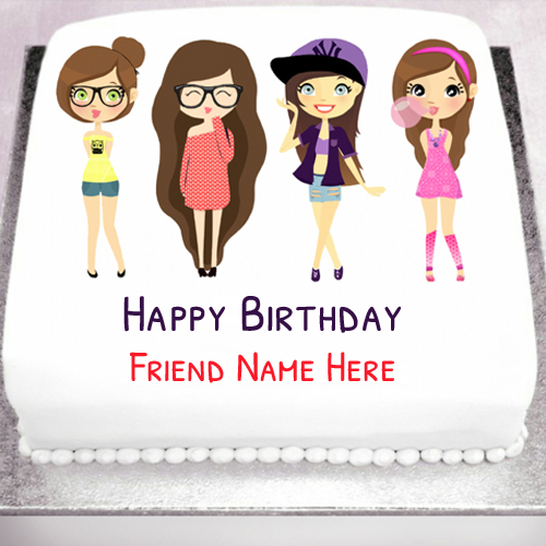 Best Happy Birthday Cake For Friend With Your Name