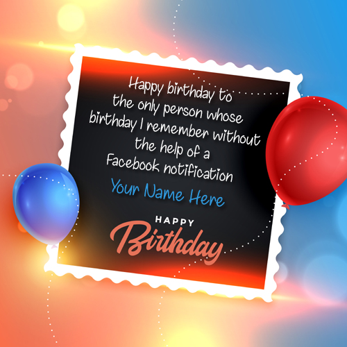Happy Birthday Wishes Love Note Greeting With Your Name