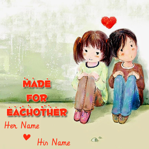 Cute Little Cartoon Love Couple Profile Pics With Name