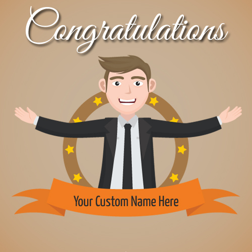 Congratulations Wishes Greeting With Your Name
